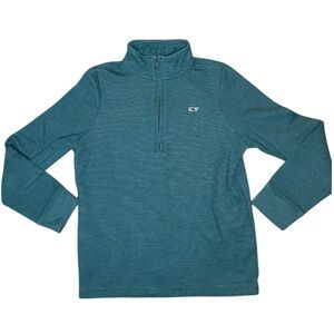 Vineyard Vines Green Long Sleeve Quarter Zip-Boys Small 8-10